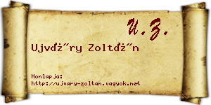 Ujváry Zoltán névjegykártya