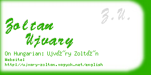 zoltan ujvary business card